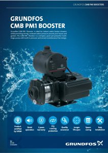 Grundfos 0.5HP Water Pump (CMB3-37PM1)